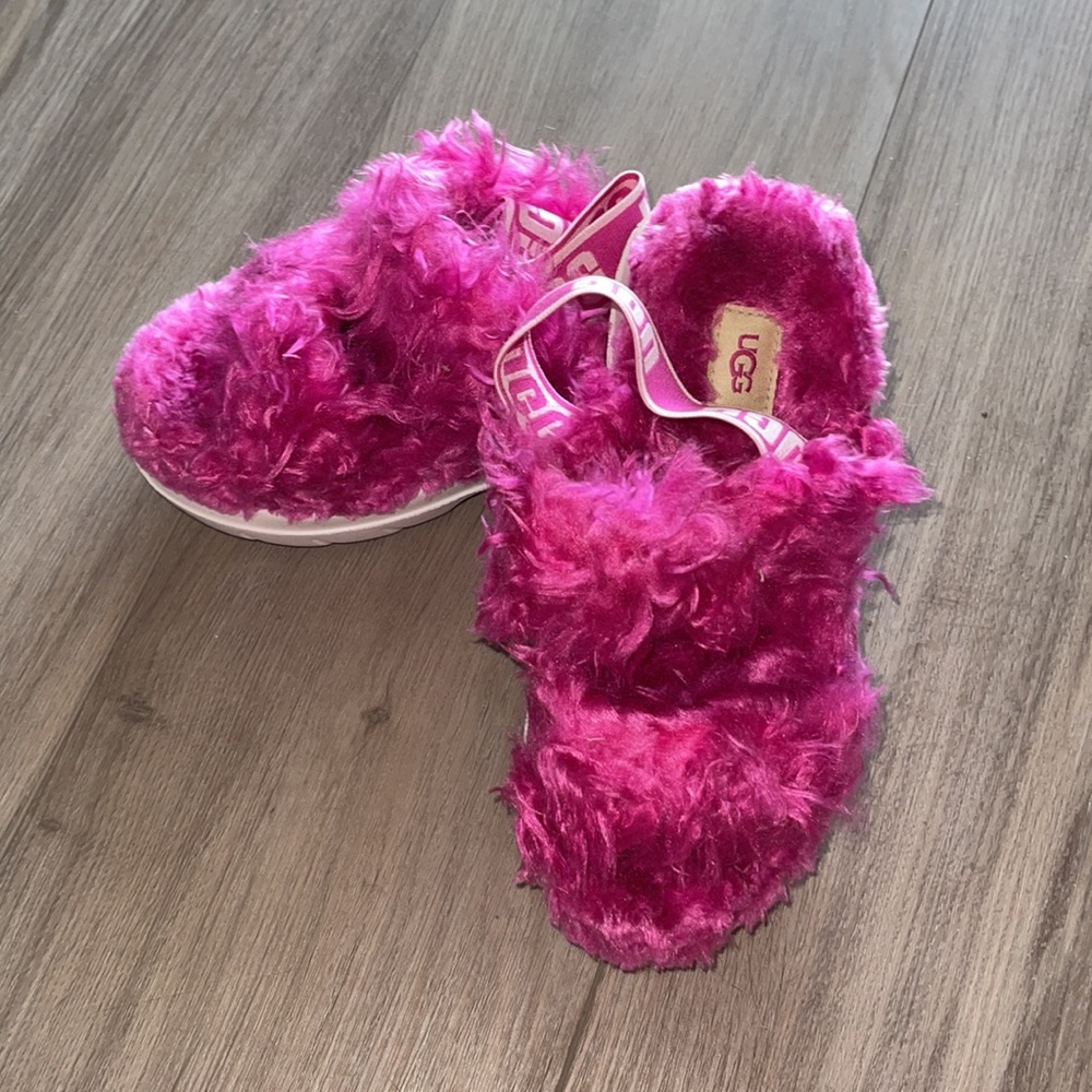 Ugg Fluff Sugar Furry Slides Sandals Size -5